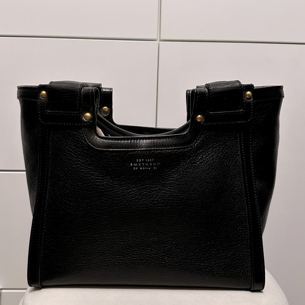 Smythson black cross body bag
